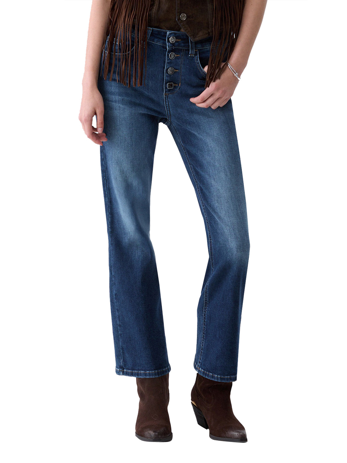 LIUJO DENIM Jeans Bootcut Con Bottoni Gioiello Liu Jo - Denim DENIM