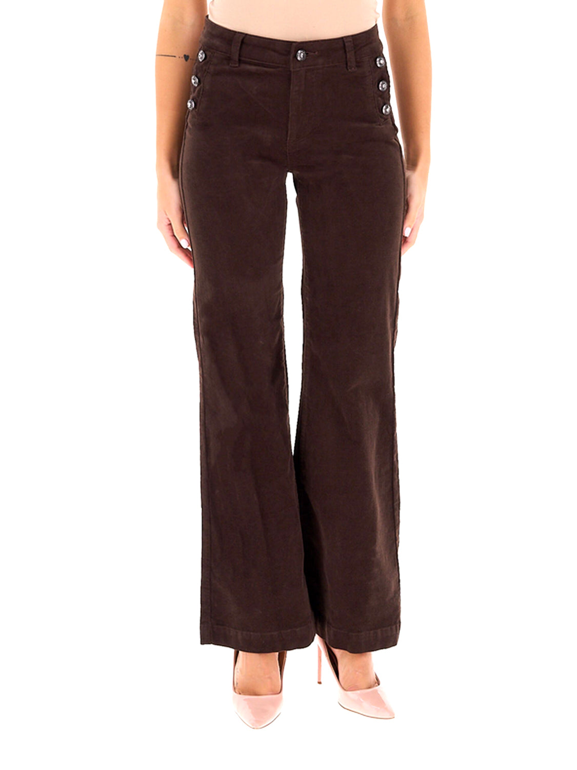 LIUJO DENIM Jeans Wide Leg In Velluto Liu Jo - Mole MOLE