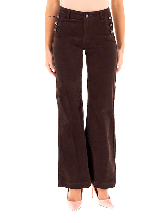 LIUJO DENIM Jeans Wide Leg In Velluto Liu Jo - Mole MOLE