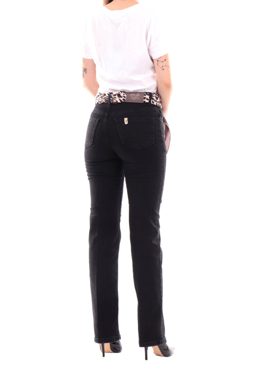 Liu Jo Jeans Straight Glam con Foulard Liu Jo - Nero BLACK