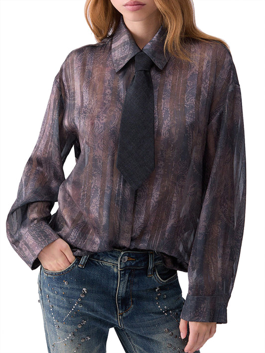 LIUJO DENIM Camicia Con Stampa Digitale Liu Jo - Moro Cachemire Moro Cachemire
