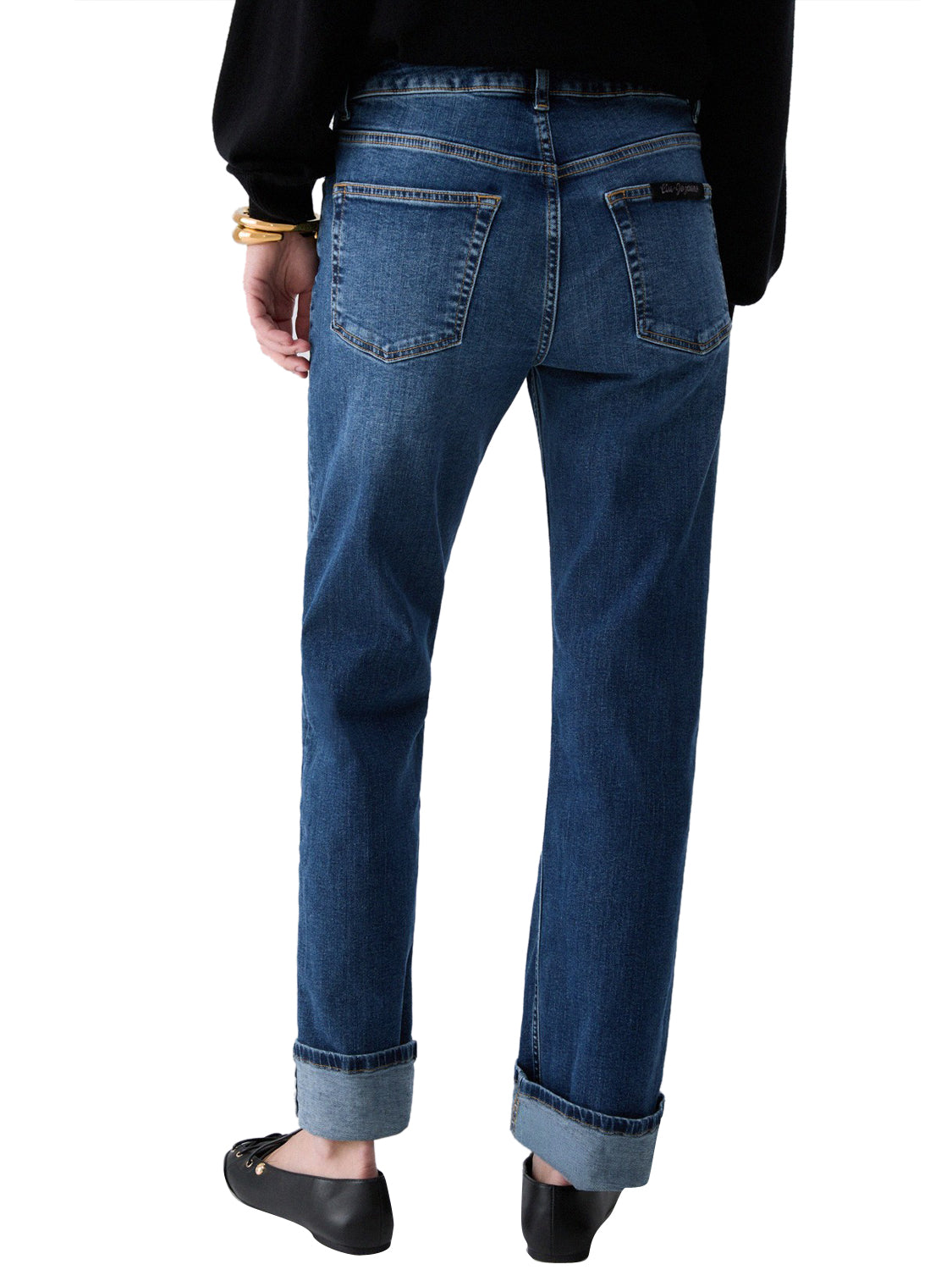 LIUJO DENIM Jeans Straight Con Risvolto Liu Jo - Denim Blu Den.Blu Mid Comfort