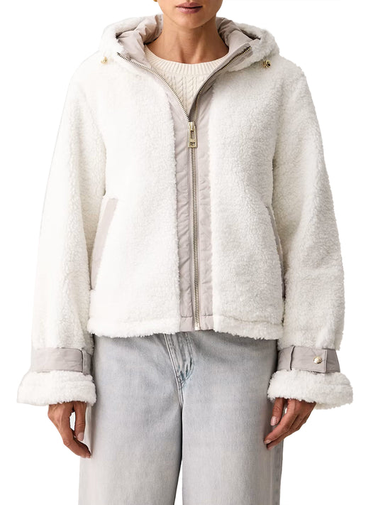 LIUJO SPORT Giacca Corta In Teddy Liu Jo - Bianco Bco Lana/Lino