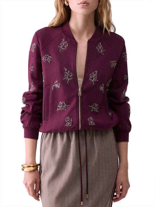 LIUJO SPORT Felpa con ricami Gioiello Liu Jo - Bordeaux BORDEAUX