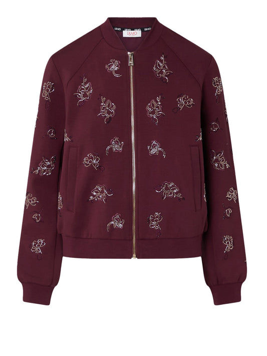 LIUJO SPORT Felpa con ricami Gioiello Liu Jo - Bordeaux BORDEAUX