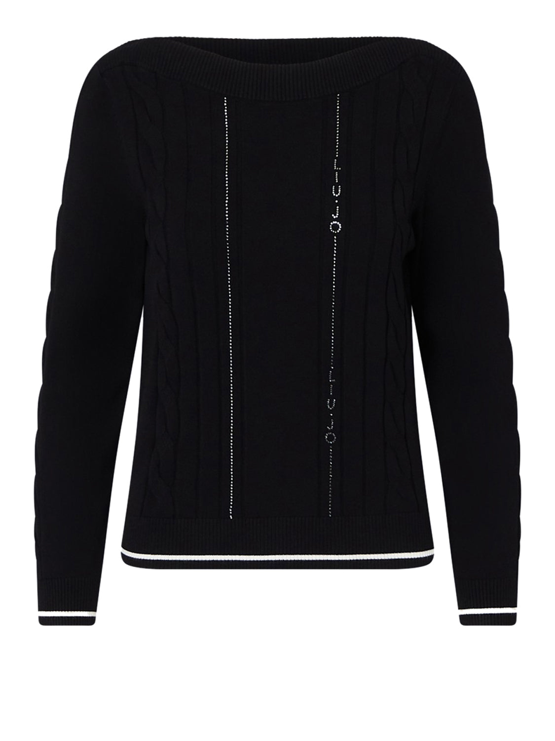 LIUJO SPORT Maglia Con Profili A Contrasto Liu Jo Sport - Nero Nero/Bianco Lana