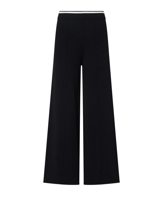 LIUJO SPORT Pantaloni In Maglia Liu Jo Sport - Nero/Bianco Nero/Bianco Lana