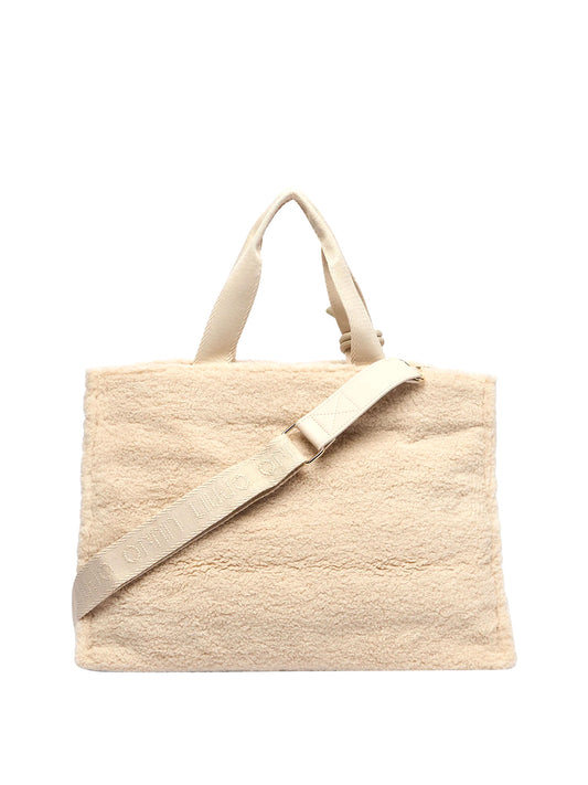 LIUJO SPORT Borsa Tote In Teddy Liu Jo Sport - Bianco Lana Bianco Lana