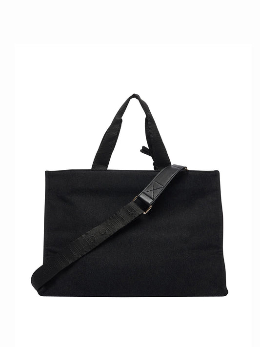 LIUJO SPORT Borsa Tote Grande In Panno Liu Jo Sport - Nero BLACK