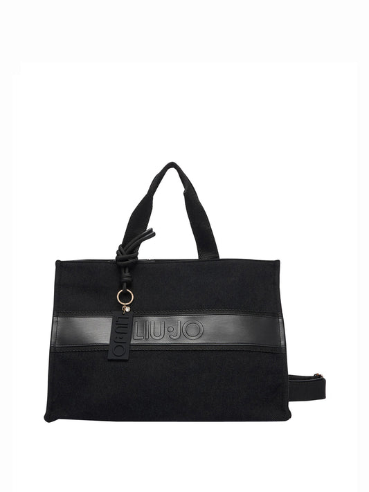 LIUJO SPORT Borsa Tote Grande In Panno Liu Jo Sport - Nero BLACK