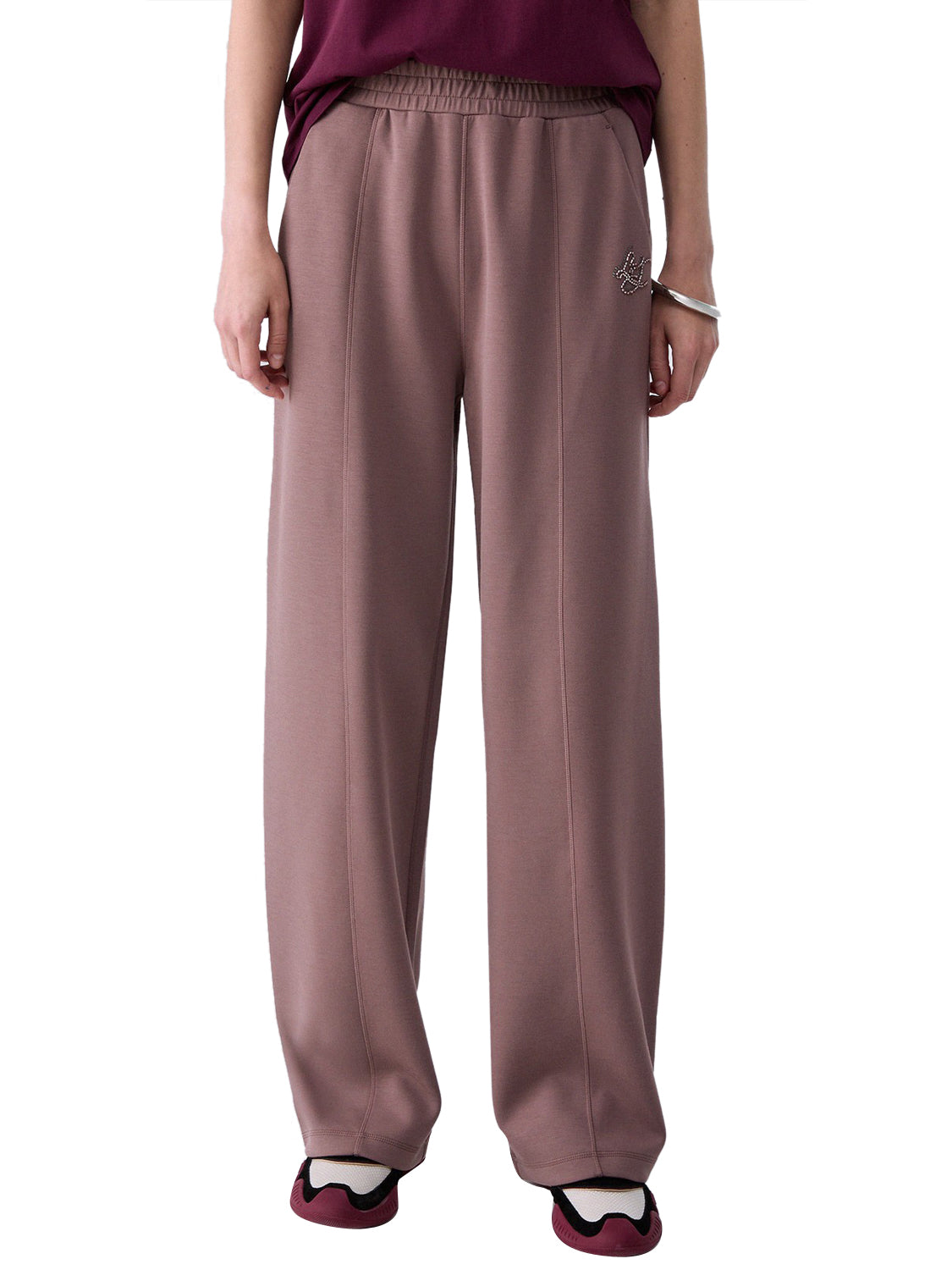 LIUJO SPORT Pantaloni In Scuba Liu Jo - Rosa Scuro Glace
