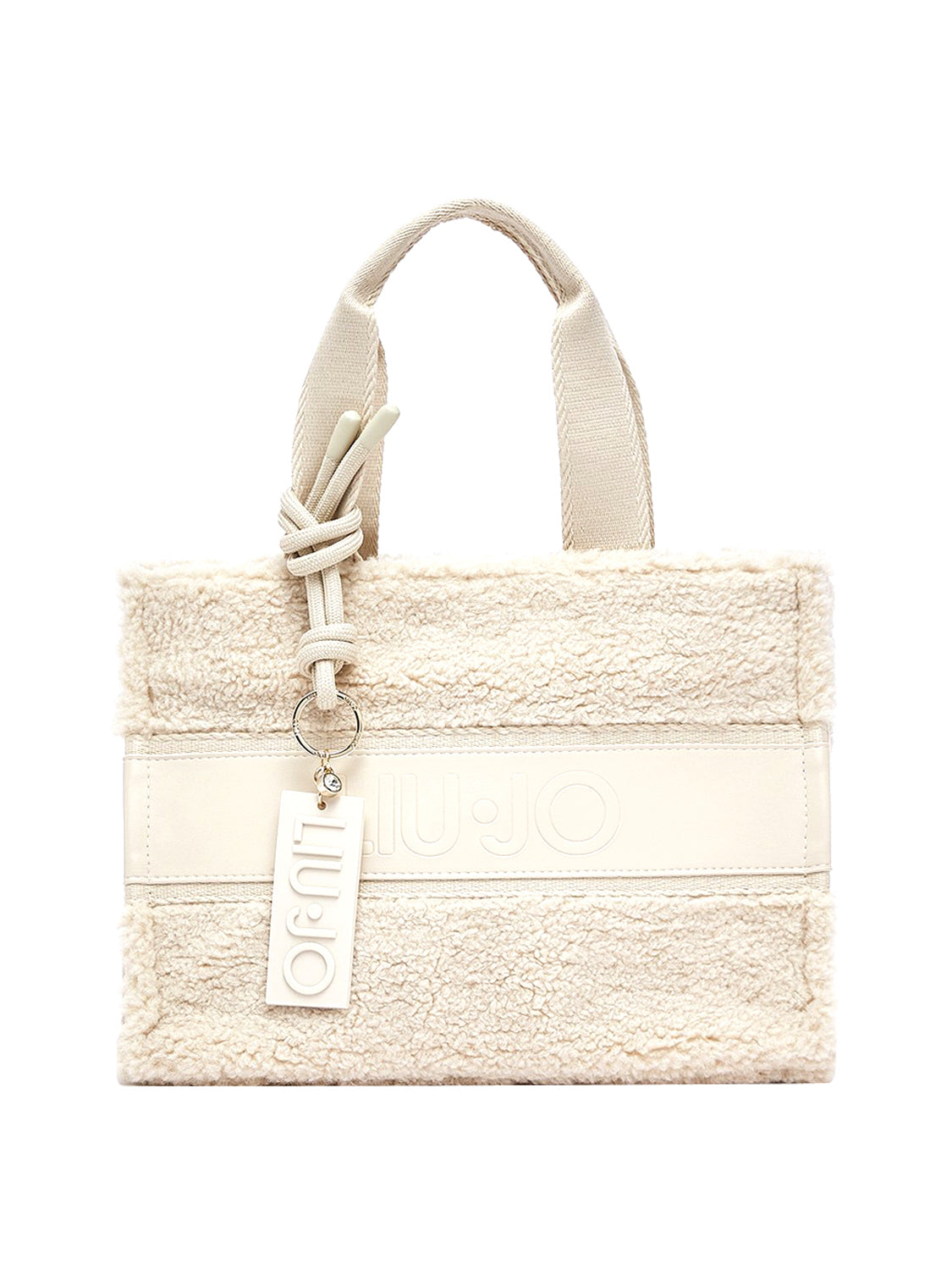LIUJO SPORT Borsa Tote Piccola In Teddy Liu Jo - Bianco Bianco Lana
