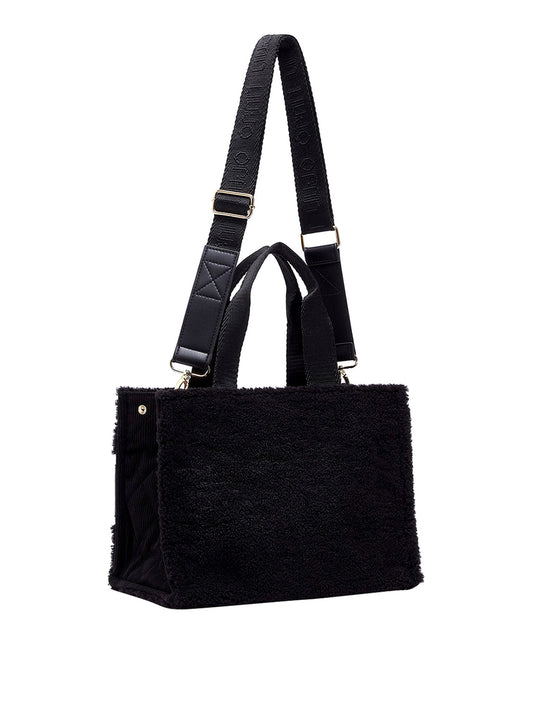 LIUJO SPORT Borsa Tote Piccola In Teddy Liu Jo - Nero BLACK