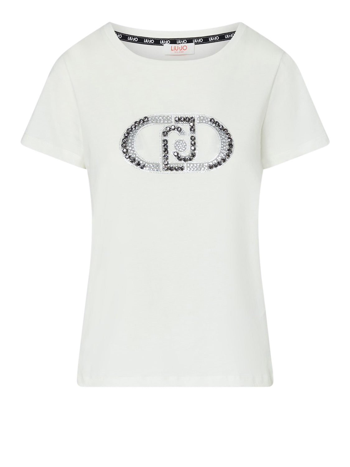 LIUJO SPORT Tshirt Con Logo Monogram Liu Jo Sport - Bianco Bco Lana/Monogram St