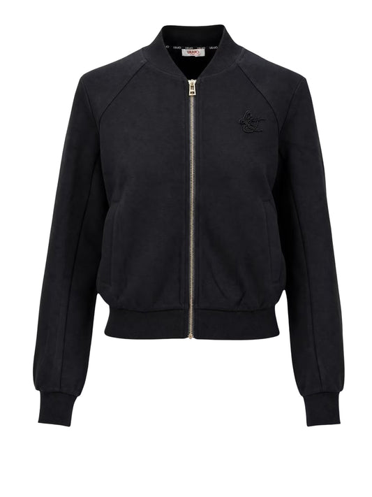 LIUJO SPORT Felpa Girocollo Con Zip Liu Jo - Nero BLACK