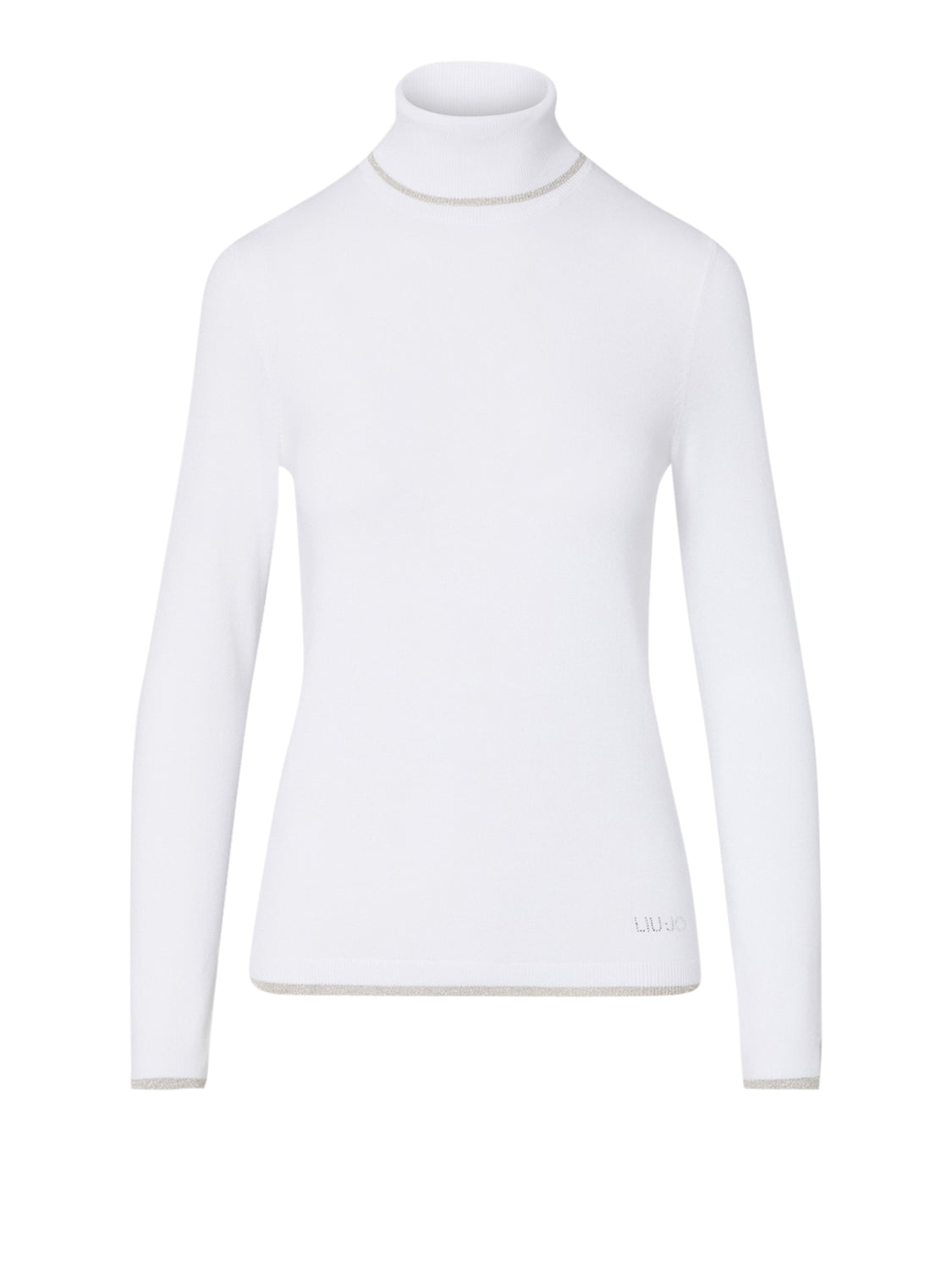 LIU.JO WHITE Dolcevita Con Profili Lurex Liu Jo - Bianco Lana Bianco Lana