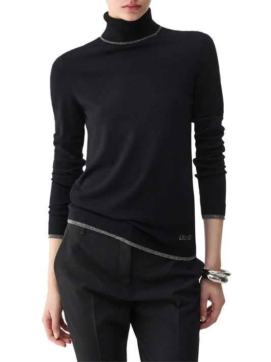 LIU.JO WHITE Dolcevita Con Profili Lurex Liu Jo - Nero BLACK