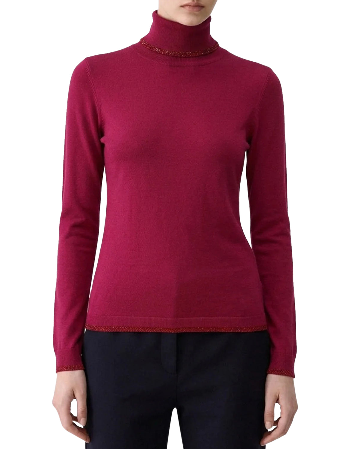 LIU.JO WHITE Dolcevita Con Profili Lurex Liu Jo - Scarlet SCARLET