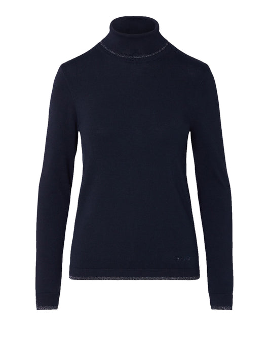 LIU.JO WHITE Dolcevita Con Profili Lurex Liu Jo - Blu Scuro Nuit Noir