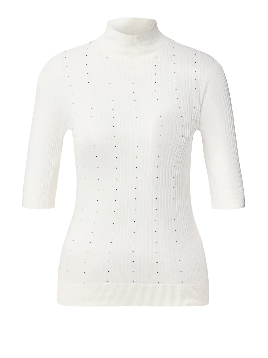 LIU.JO WHITE Maglia In Lana Con Strass Liu Jo - Bianco Bianco Lana