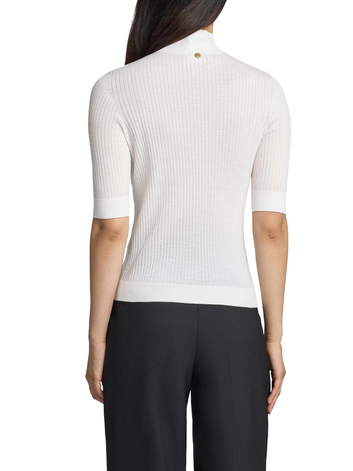 LIU.JO WHITE Maglia In Lana Con Strass Liu Jo - Bianco Bianco Lana