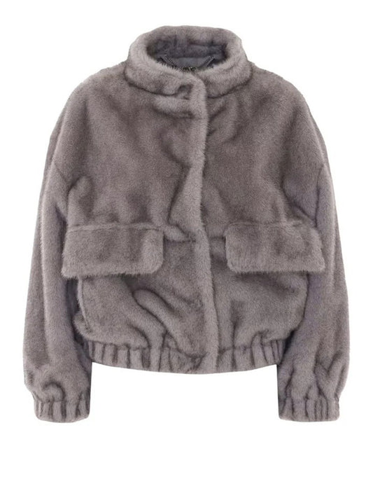 LIU.JO WHITE Cappotto Corto In Ecopelliccia Liu Jo - Grigio Silver Grey
