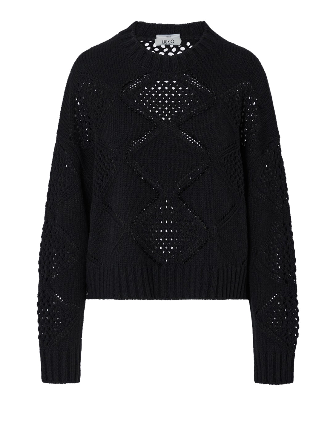 LIU.JO WHITE Maglia Con Perline E Traforature Liu Jo - Nero BLACK