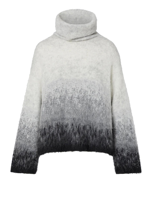 Liu Jo Maglia Jacquard In Lana Spazzolata Liu Jo - Grigio Gray Alpaca Degrade