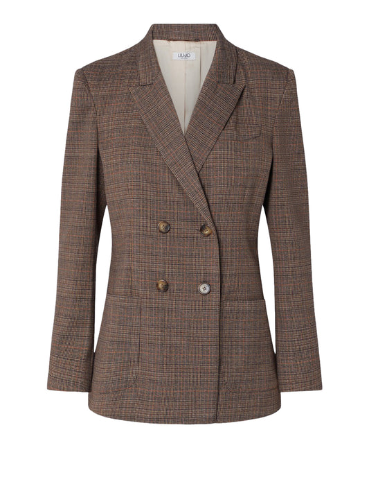 LIU.JO WHITE Giacca In Principe Di Galles Liu Jo - Tartan Classic Tartan