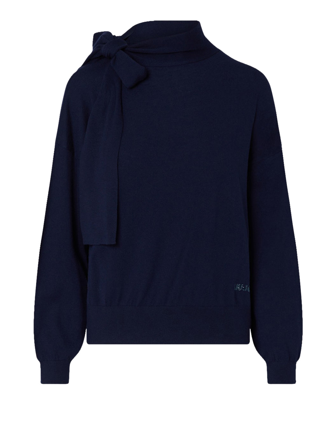 LIU.JO WHITE Maglia In Lana Con Fiocco Liu Jo - Blu Notte Nuit Noir