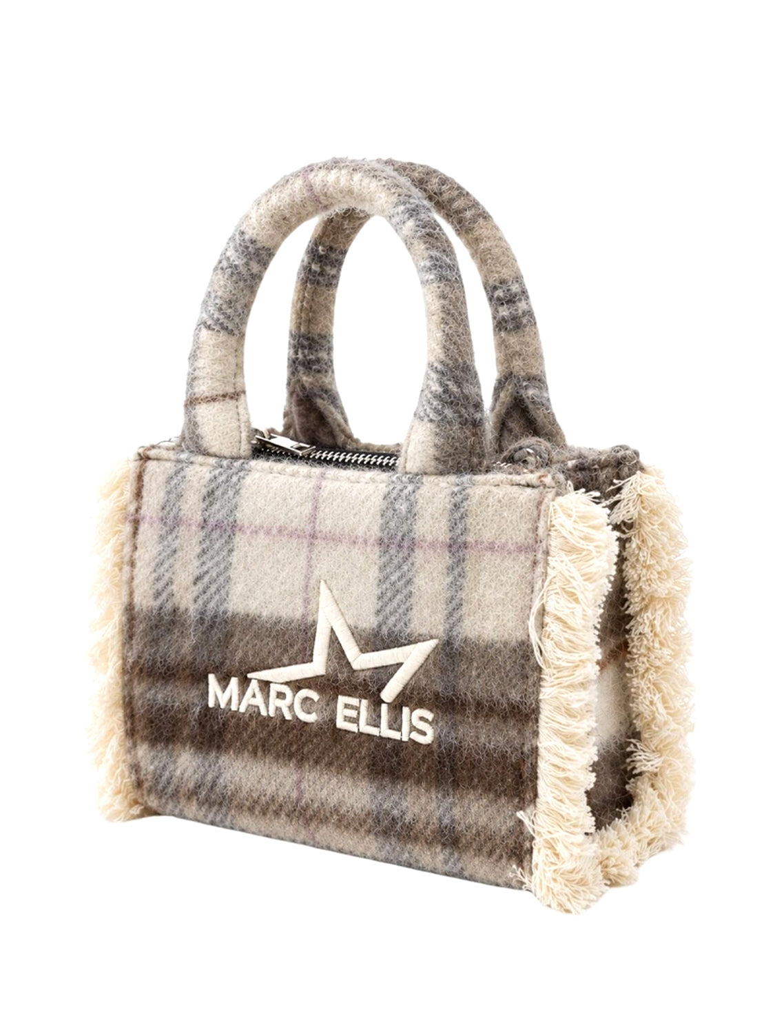 MARC ELLIS Borsa a Mano Buby Plaid S Marc Ellis - Beige Scuro Dark Beige