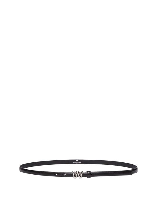 MAXMARA ACCESSORI WEEKEND 1USCITA Cintura Sottile In Pelle Max Mara Weekend - Nero Nero