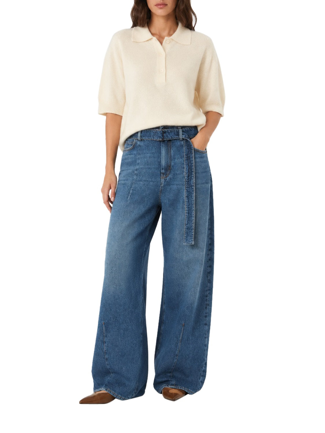 MAXMARA WEEKEND 1USCITA MaxMara Jeans Ampio In Denim Di Cotone - Blu Blu