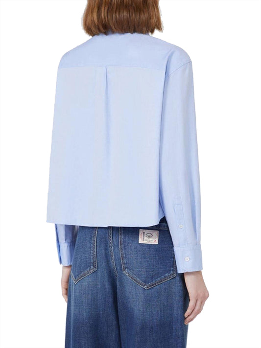 Max Mara Camicia In Tinta Unita Azzurro