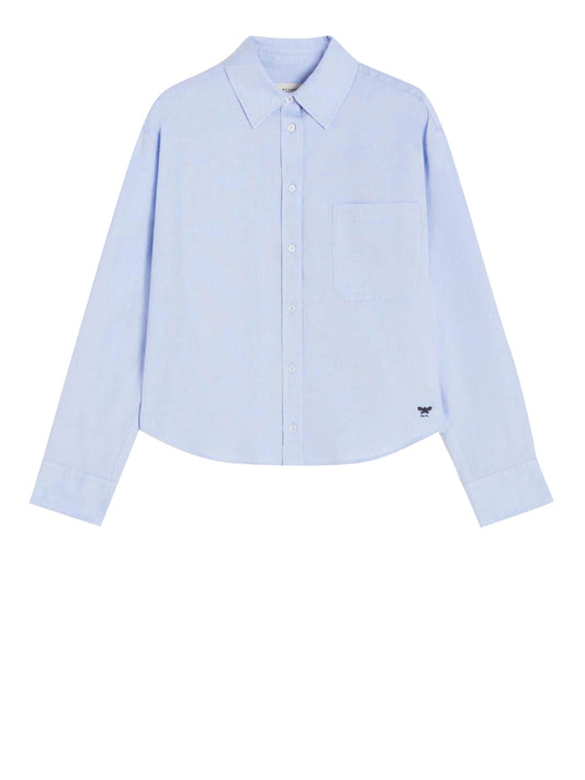 Max Mara Camicia In Tinta Unita Azzurro