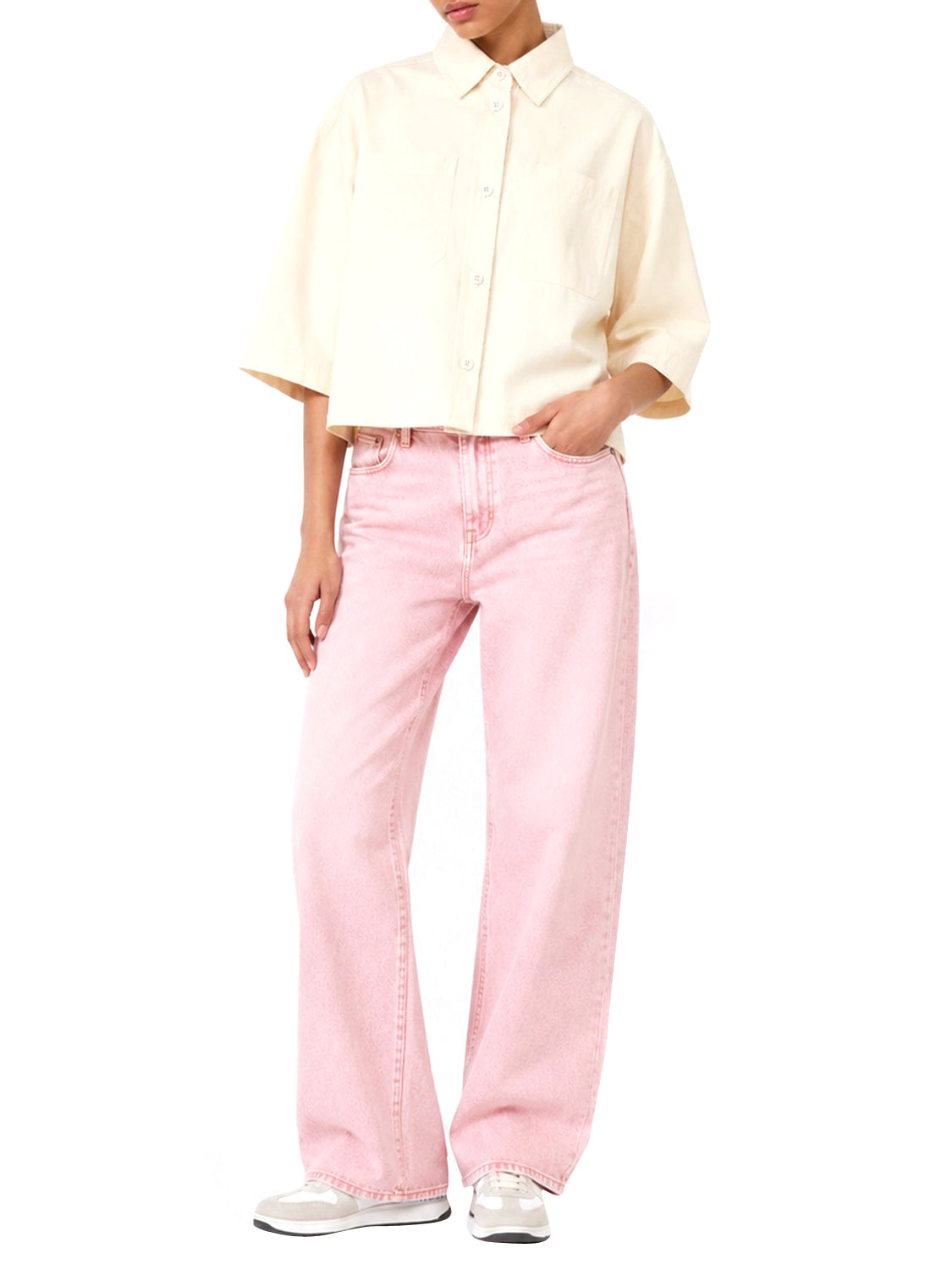 MAXMARA WEEKEND 1USCITA Giacca MaxMara Crop In Cotone Lavato - Ecru Ecru