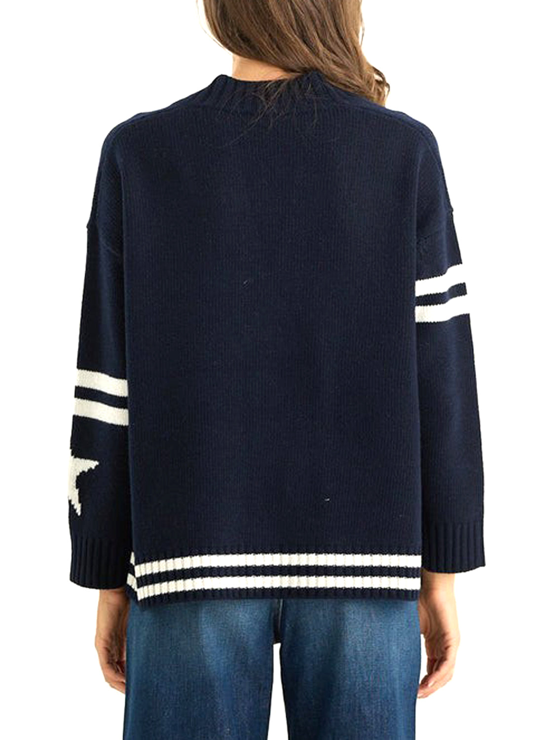 MAXMARA WEEKEND 2USCITA Cardigan Belgio In Lana Jacquard MaxMara Weekend - Blu Marino BLU MARINO