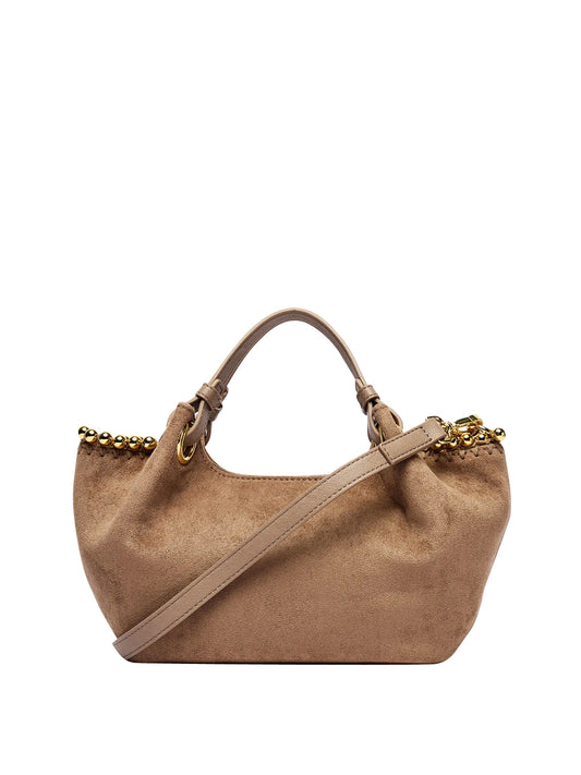MOSCHINO COLLECTION Borsa A Mano Camoscio Moschino - Beige Sabbia