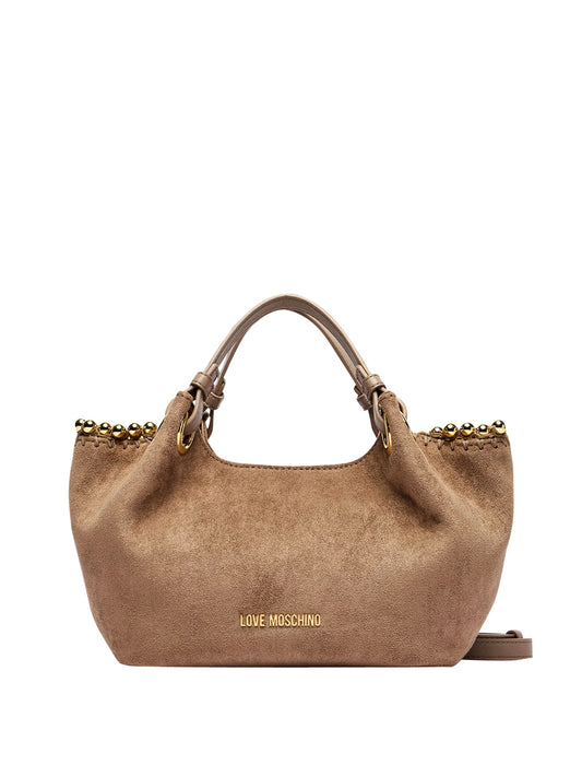 MOSCHINO COLLECTION Borsa A Mano Camoscio Moschino - Beige Sabbia