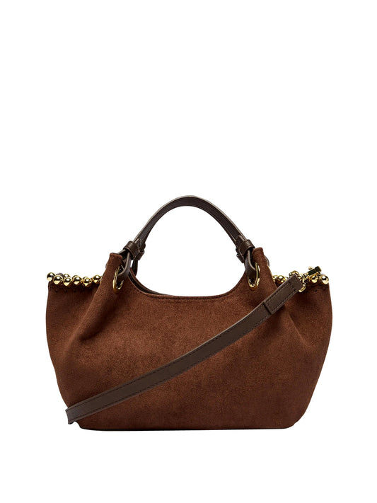 MOSCHINO COLLECTION Borsa A Mano Camoscio Moschino - Marrone Cioccolato