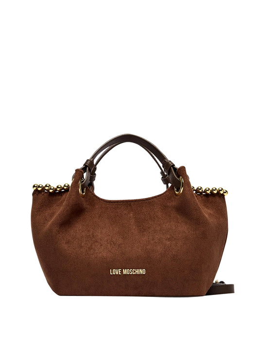 MOSCHINO COLLECTION Borsa A Mano Camoscio Moschino - Marrone Cioccolato