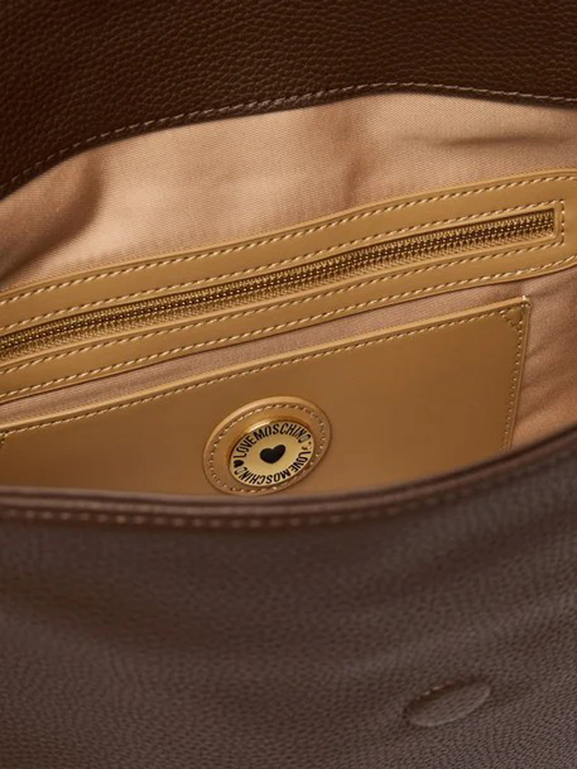 MOSCHINO COLLECTION Borsa Con Charm Moschino - Cioccolato Cioccolato
