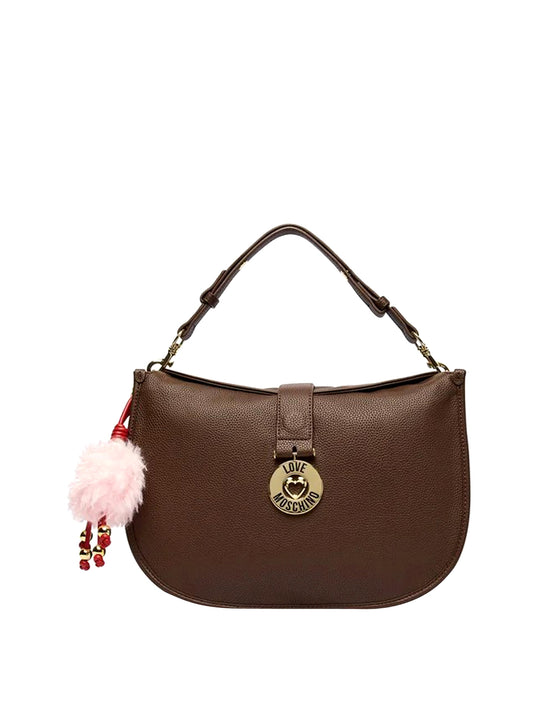 MOSCHINO COLLECTION Borsa Con Charm Moschino - Cioccolato Cioccolato