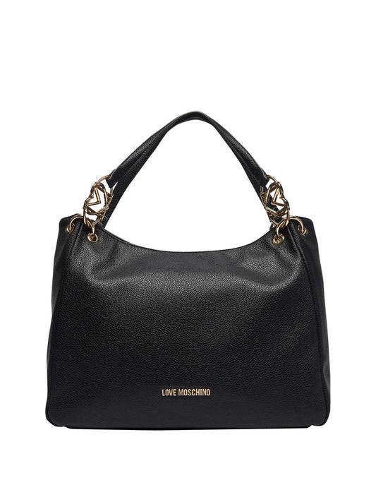 MOSCHINO PRECOLLECTION Borsa A Mano Moschino Logo Frontale Nero Nero