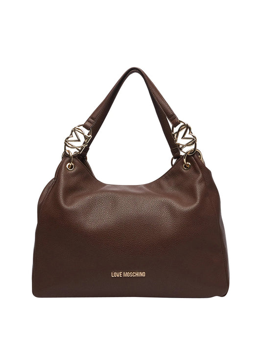 MOSCHINO PRECOLLECTION Borsa A Mano Moschino Logo Frontale Marrone Marrone