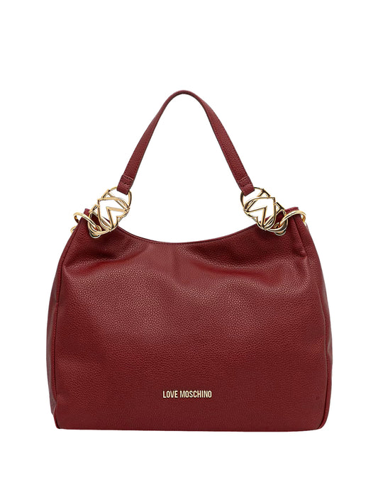 MOSCHINO PRECOLLECTION Borsa A Mano Moschino Logo Frontale Vino VINO
