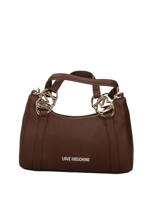 MOSCHINO PRECOLLECTION Moschino Borsa A Mano Logo Frontale Marrone Marrone