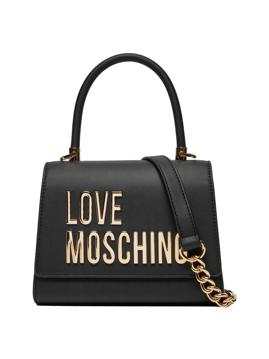MOSCHINO PRECOLLECTION Moschino Borsa A Mano Logo Frontale Nero Nero/oro