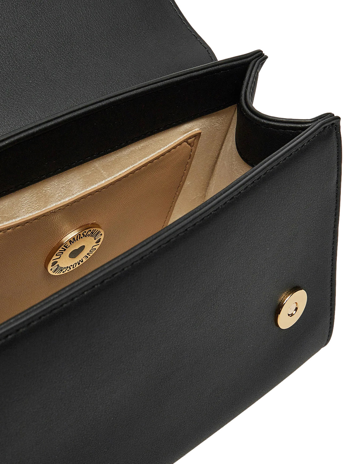 MOSCHINO PRECOLLECTION Moschino Borsa A Mano Logo Frontale Nero Nero/oro