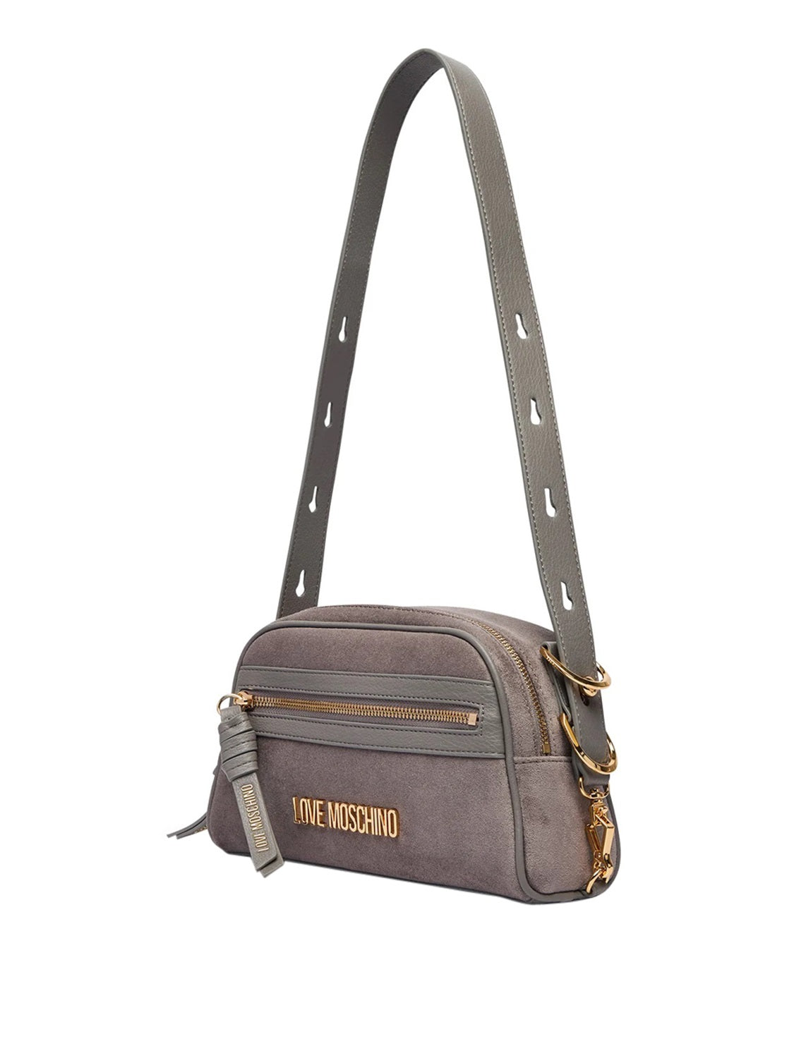 MOSCHINO PRECOLLECTION Moschino Borsa A Mano Velour Grigio Grigio